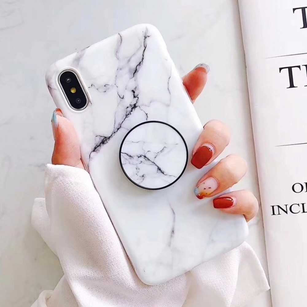 NEW iPhone Max/XR/X/XS/7/8/Plus White Marble Case